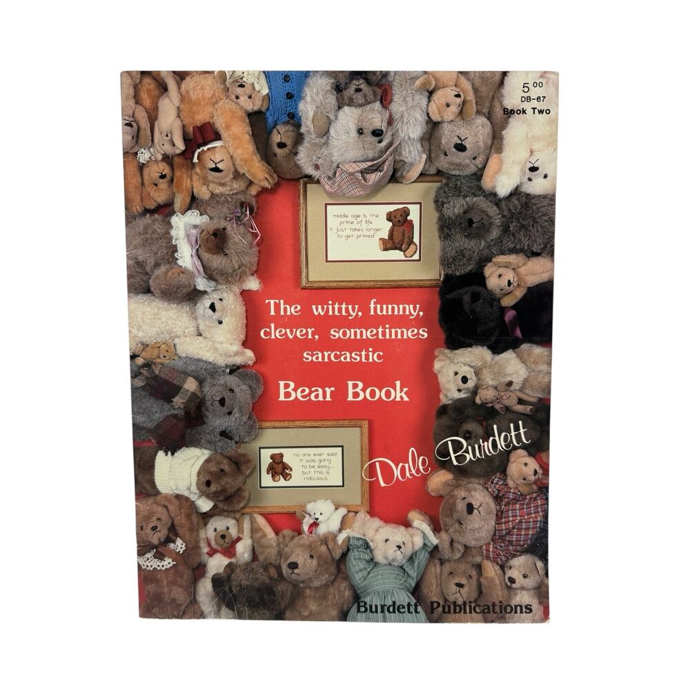 Vintage Witty Funny Bear Book Cross Stitch Pattern Booklet Dale Burdett 1986